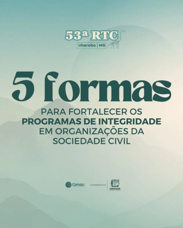 Integridade que Transforma! ✨

Fortalecer os Programas de Integridade em Organizações da Sociedade Civil é essencial para garantir transparência, ética e sustentabilidade! 📊💡

Com boas práticas de governança, canais de denúncia seguros e auditorias eficazes, as OSCs ganham mais credibilidade e impacto social.

Quer aprender mais?

No dia 19 de março, vamos conversar sobre isso, às 09:30, ao vivo, no Conaci TV.

Não perca! Inscreva-se em: conaci.org.br

#Integridade #Governança #Ética #OSC #Transparência #GestãoEficiente #impactosocial